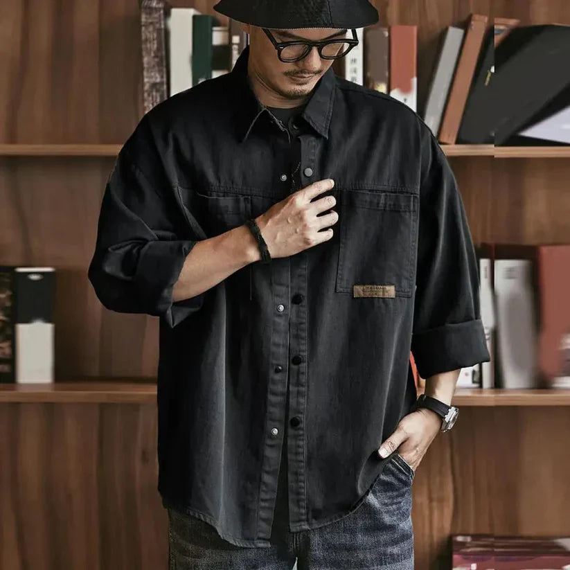 Oversize Mannen Shirt Casual Katoen