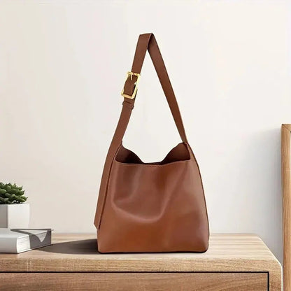 Leren Schoudertas Elegante Damestas Leer Zwart