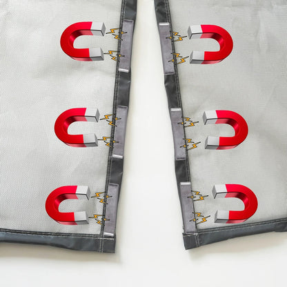 Magnetisch Hordeur met Automatische Sluiting voor Deur 80-120cm Zwart Wit Insectenwering