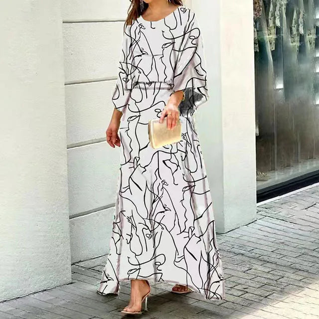 Lange Zomerjurk Maxi Jurk Bohemien Stijl Vrouw