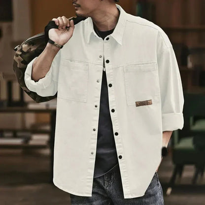 Oversize Mannen Shirt Casual Katoen