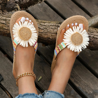 Zachte Gele Pantoffels Zonnebloem Ontwerp Warm en Comfortabel