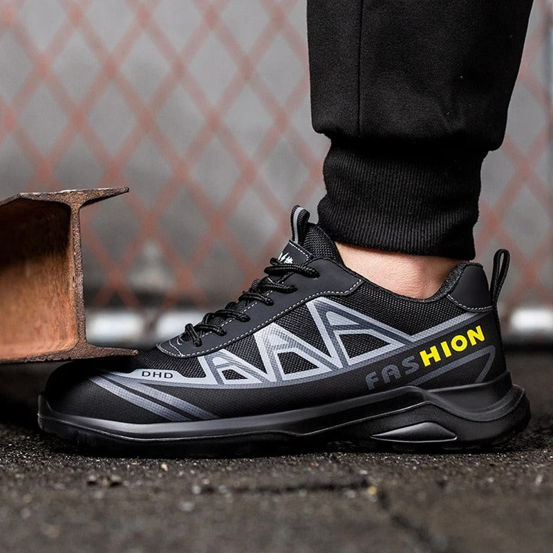 Werkschoenen S3 Veiligheidsschoenen Stalen Neus Antislip Zwart Grijs 39-46 Bouw Industrie Werk Bescherming