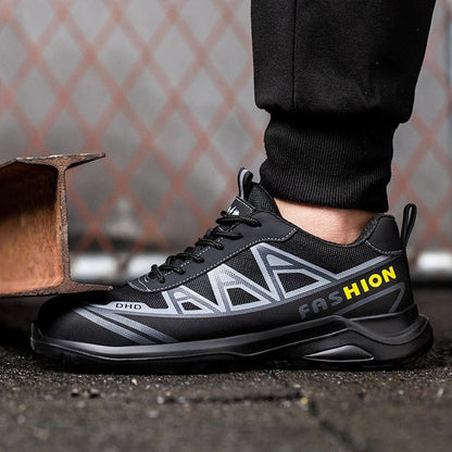 Werkschoenen S3 Veiligheidsschoenen Stalen Neus Antislip Zwart Grijs 39-46 Bouw Industrie Werk Bescherming