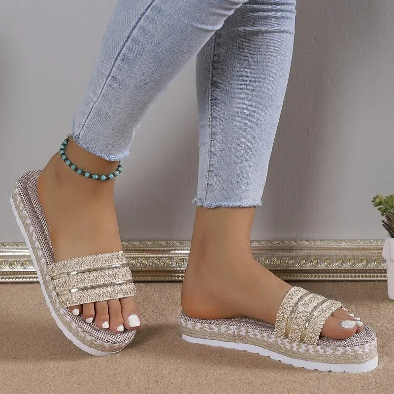 Dames Zomersandalen Open Teen Comfortabel