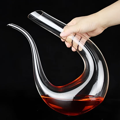 Wijnkaraf Met Beluchter 1500ml Kristalglas Handgeblazen