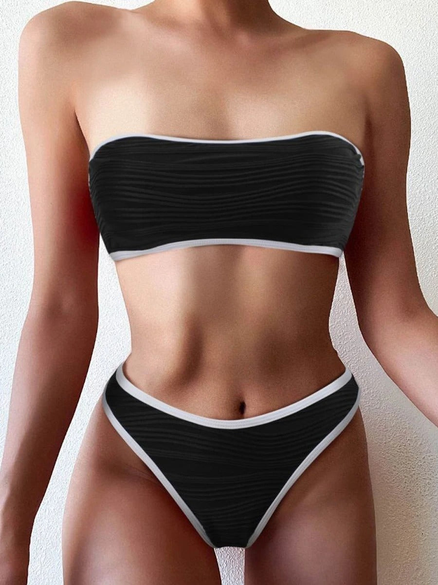 Strandbadpak Hoge Taille Bikini Set Dame