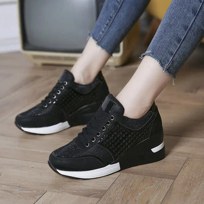 Dames Sneakers Comfortabel Sportief Leren Loopschoenen