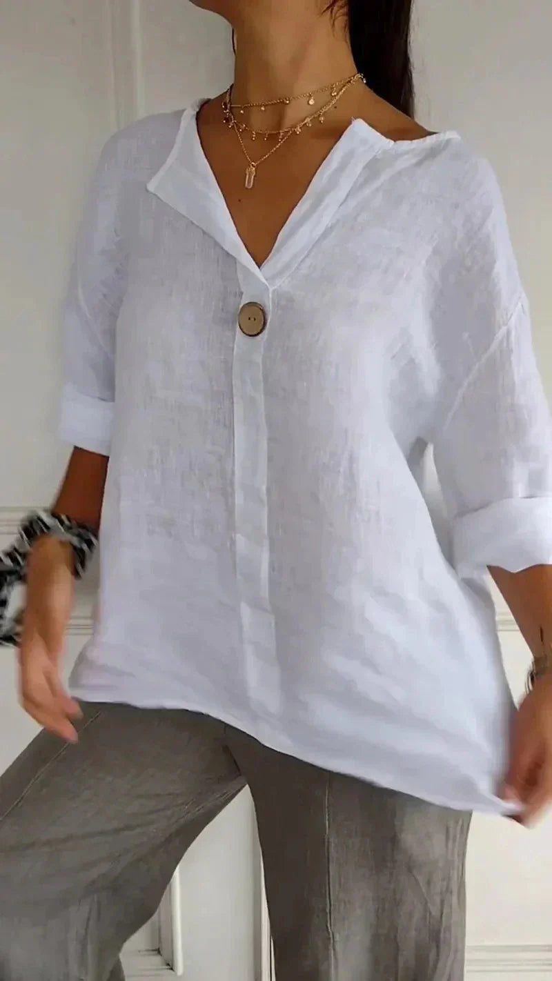 Vrouwen Blouse van Katoen en Linnen