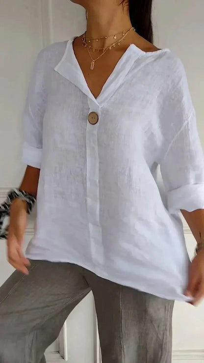 Vrouwen Blouse van Katoen en Linnen