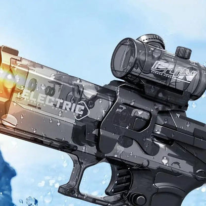 Elektrische Waterpistool Blauw en Zwart met LED-Verlichting 500ml Capaciteit voor Zwembad en Strand