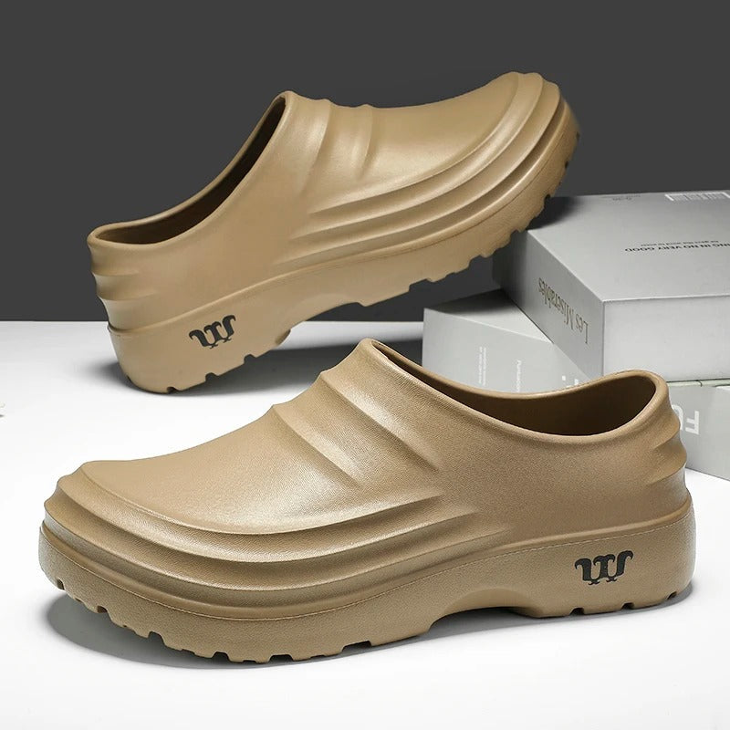 Antislip Werkschoenen voor Professionals — Oliebestendige Slip-On Koksschoenen voor Heren en Dames — Lichtgewicht Veiligheidsschoenen Keuken Zomer