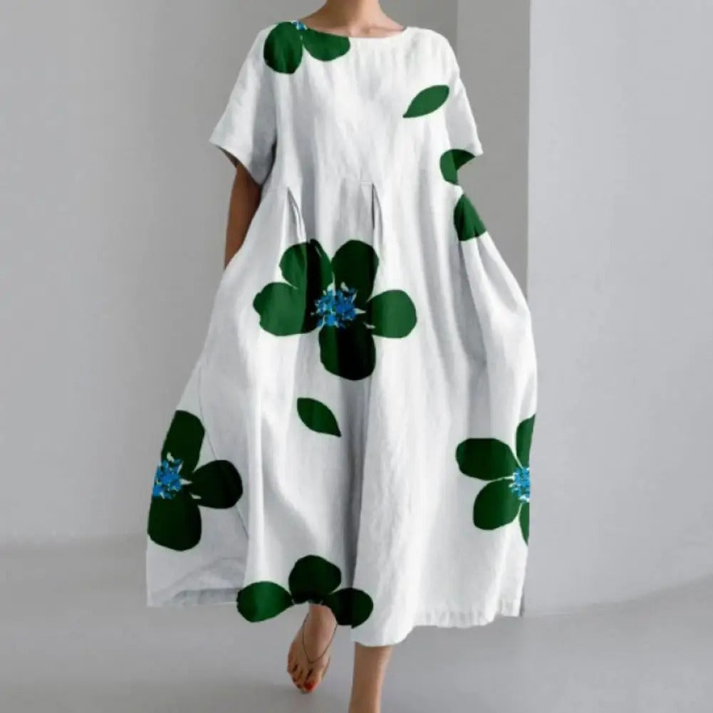 Vrouwelijke Bloemenjurk Midi Zomerjurk voor Dames