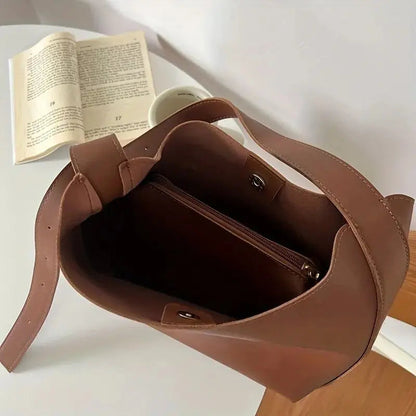 Leren Schoudertas Elegante Damestas Leer Zwart