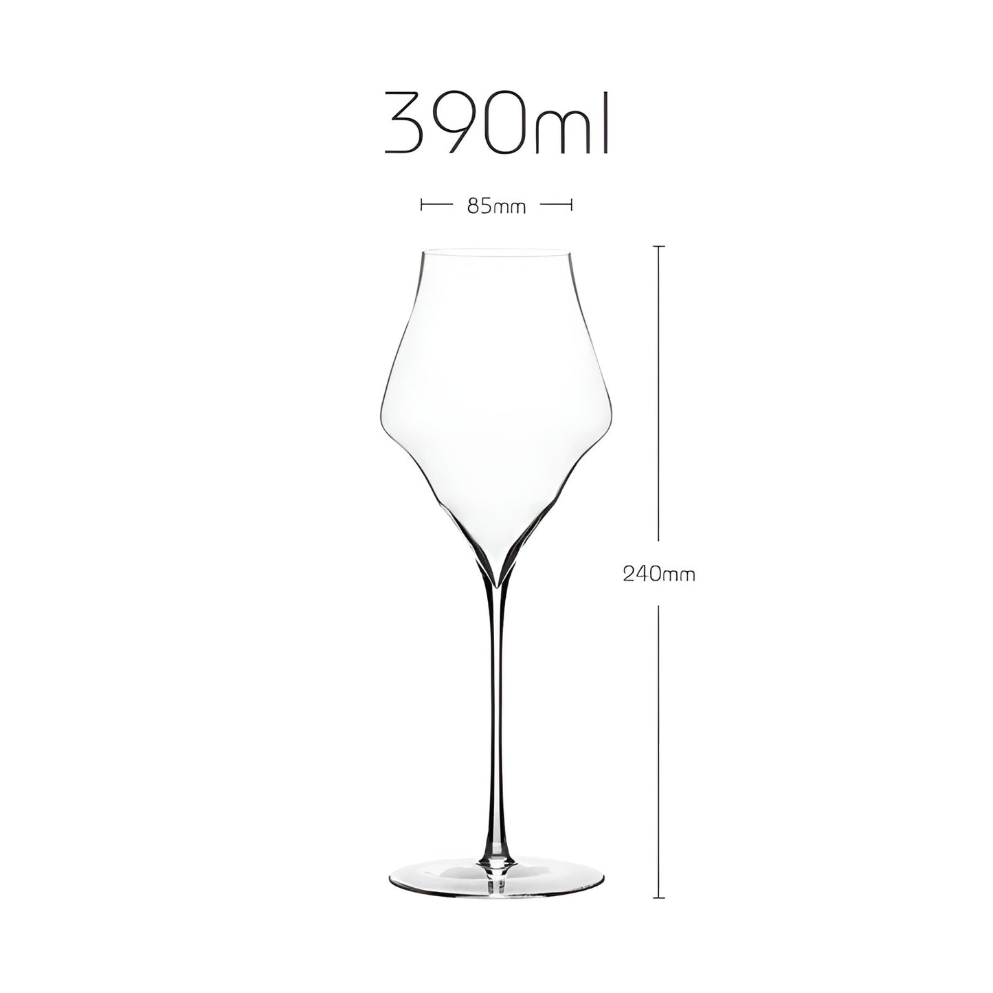 Wijnglas Kristal Dunwandig 390-760ml Champagne Glas Elegant