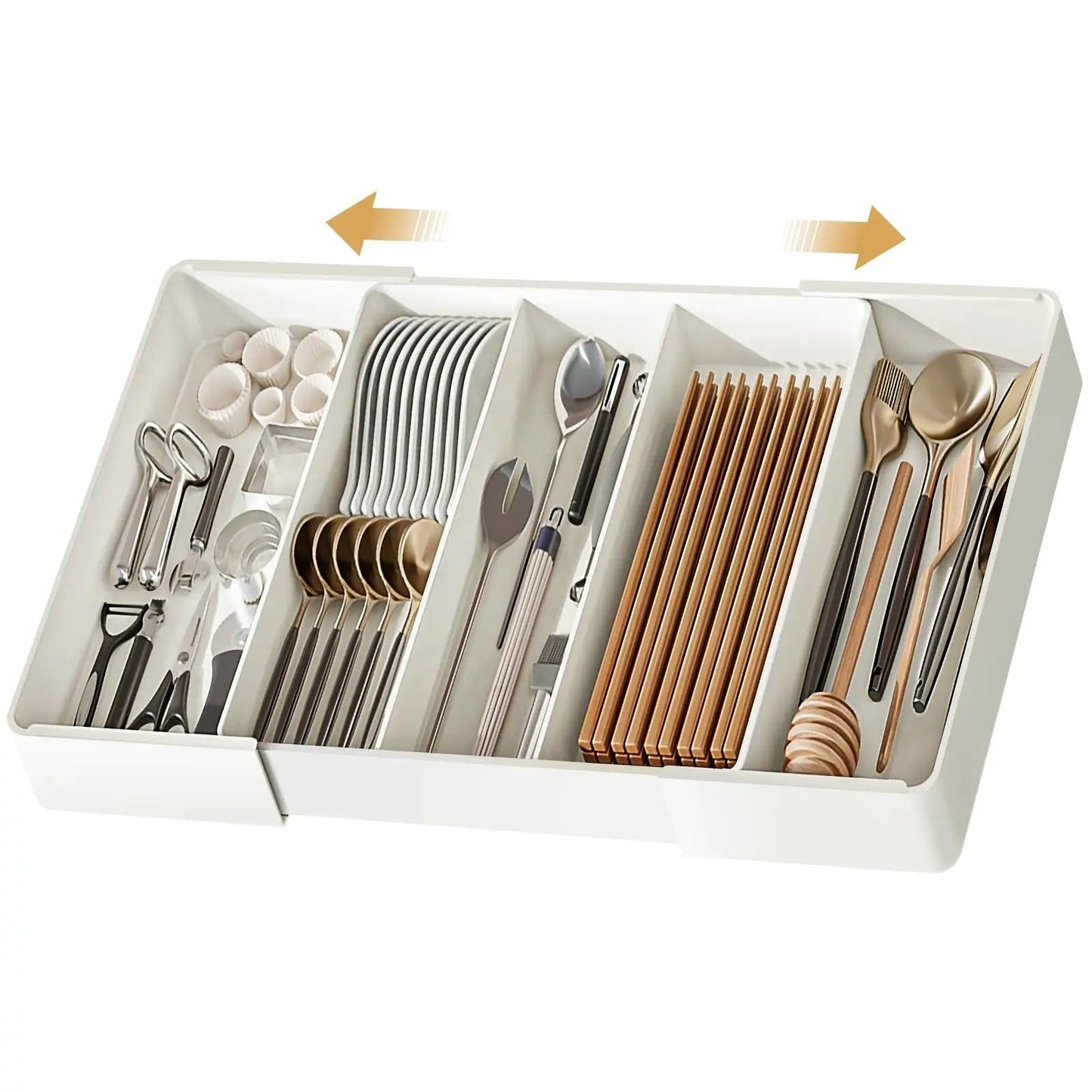 Lade Organizer Verstelbaar Flexibel Keuken Bureau Badkamer Opbergen Bestek Accessoires