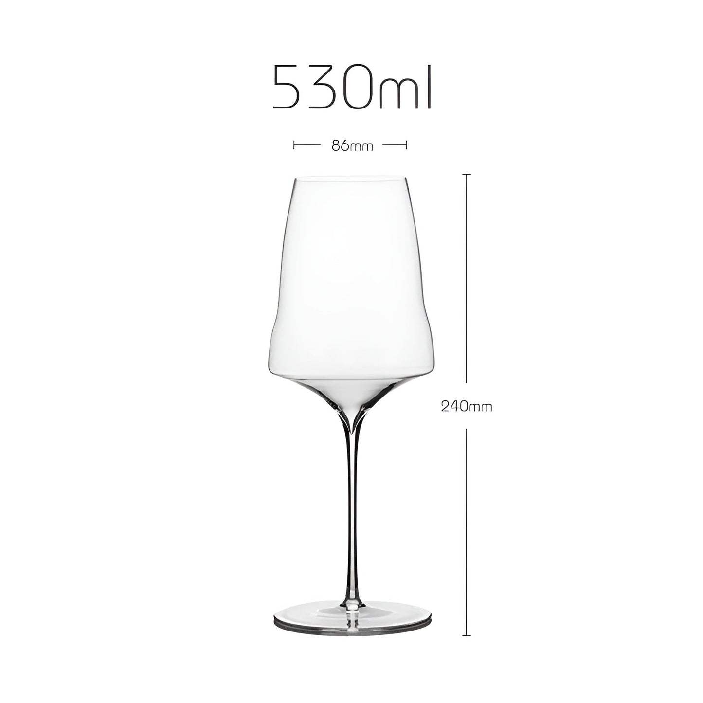Wijnglas Kristal Dunwandig 390-760ml Champagne Glas Elegant