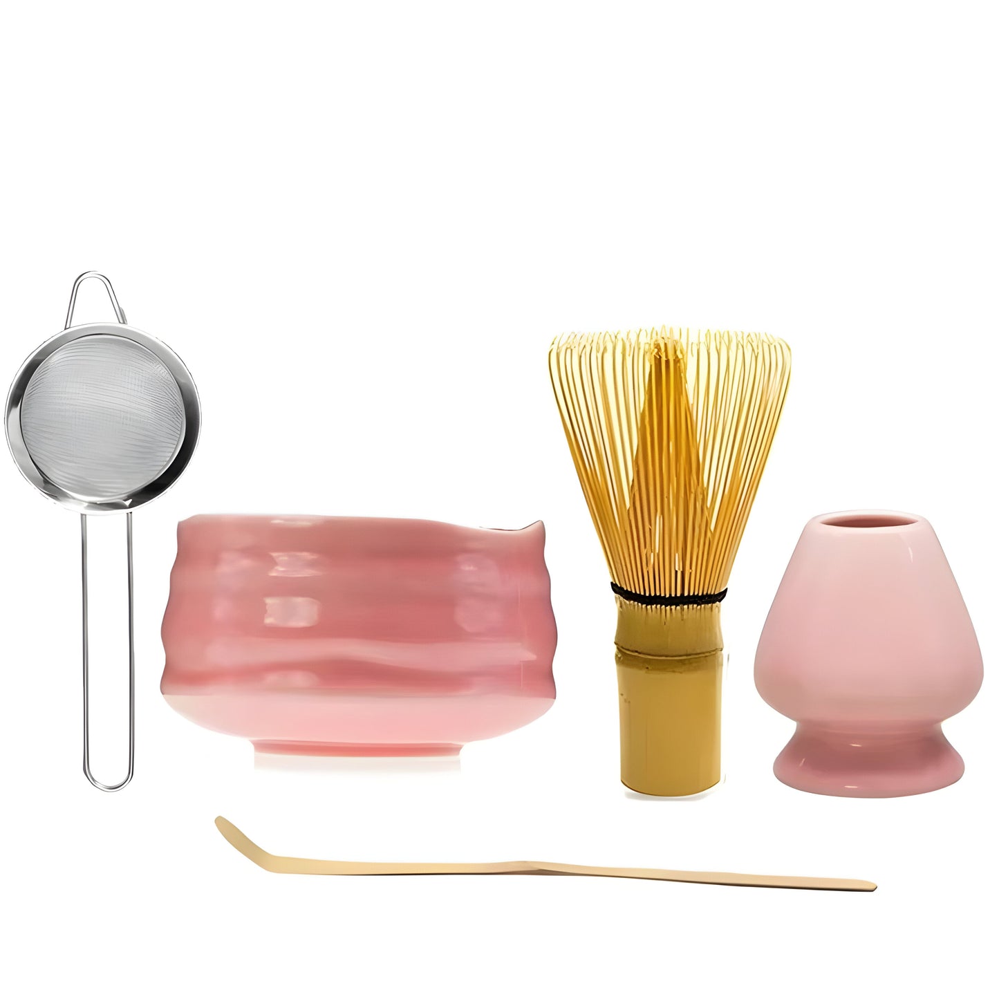 Matcha Set Roze Keramiek 1-5 Delig Japanse Theeceremonie