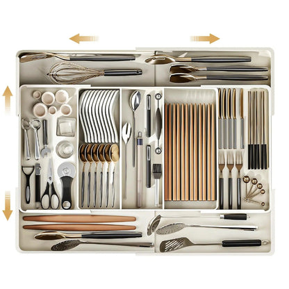 Lade Organizer Verstelbaar Flexibel Keuken Bureau Badkamer Opbergen Bestek Accessoires
