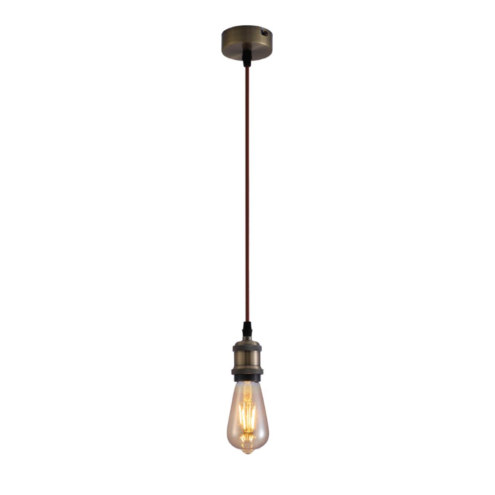 Hanglamp Vintage Industrieel Retro E27 Antiek Rood Brons Goud Nikkel Dimbaar Verstelbaar