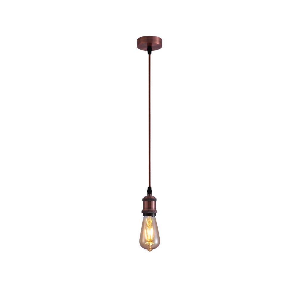 Hanglamp Vintage Industrieel Retro E27 Antiek Rood Brons Goud Nikkel Dimbaar Verstelbaar