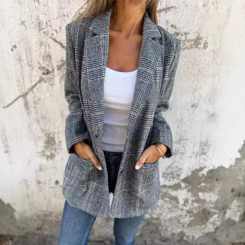 Blazer met Ruitpatroon voor Vrouw