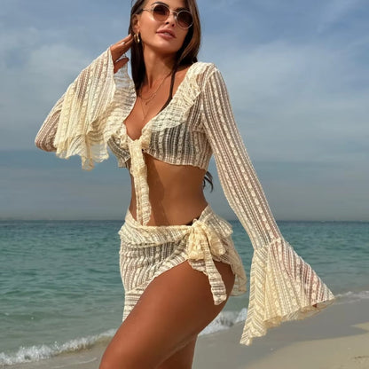 Dames Bikini Set 3-Delig met Strandcover Up