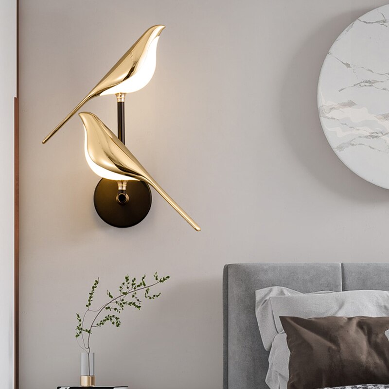 Wandlamp Vogel Design LED Magnetisch Draaibaar Warm Neutraal Koud Licht Woonkamer Decoratief