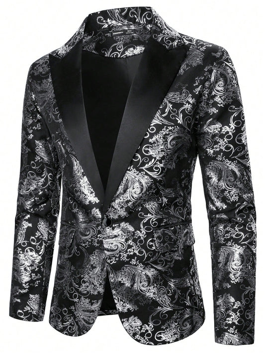 Mannen Blazer Paisley Patroon Feestelijk Design - StudioMarella