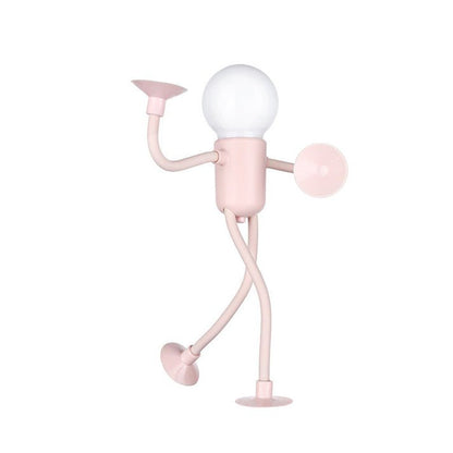 Buigbare Nachtlamp met Zuignap – Creatieve LED Figuur voor Kinderkamer en Bureau