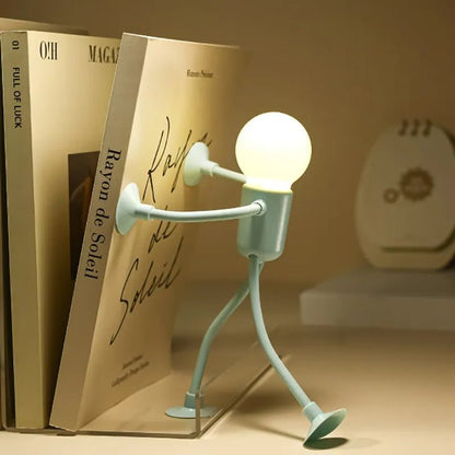 Buigbare Nachtlamp met Zuignap – Creatieve LED Figuur voor Kinderkamer en Bureau