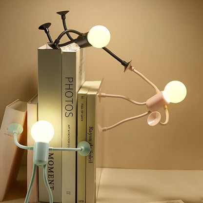 Buigbare Nachtlamp met Zuignap – Creatieve LED Figuur voor Kinderkamer en Bureau