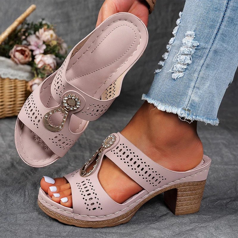 Dames Sandalen Met Hak Elegante Pasvorm