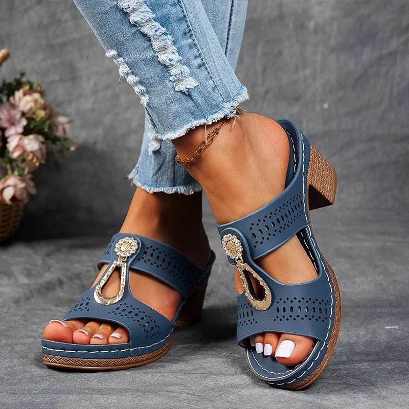 Dames Sandalen Met Hak Elegante Pasvorm