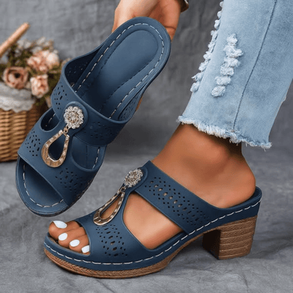 Dames Sandalen Met Hak Elegante Pasvorm
