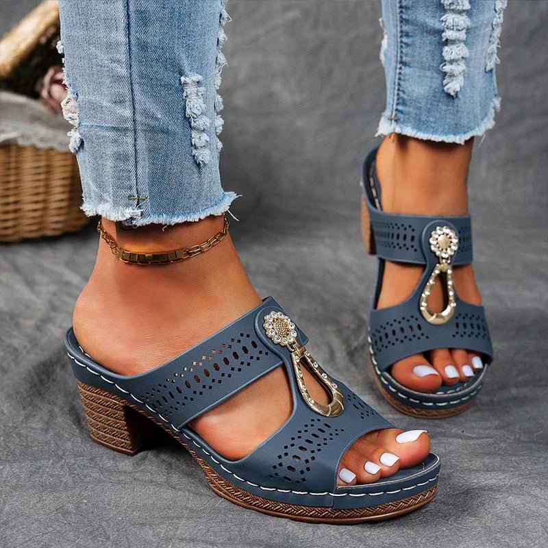 Dames Sandalen Met Hak Elegante Pasvorm