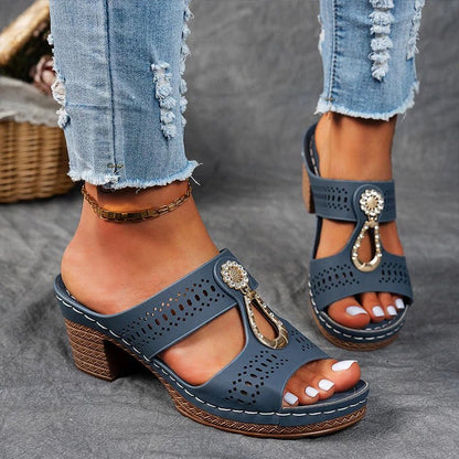 Dames Sandalen Met Hak Elegante Pasvorm