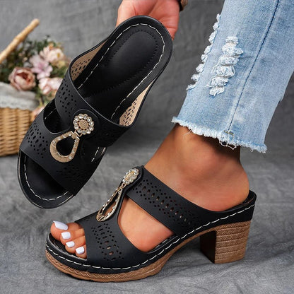 Dames Sandalen Met Hak Elegante Pasvorm