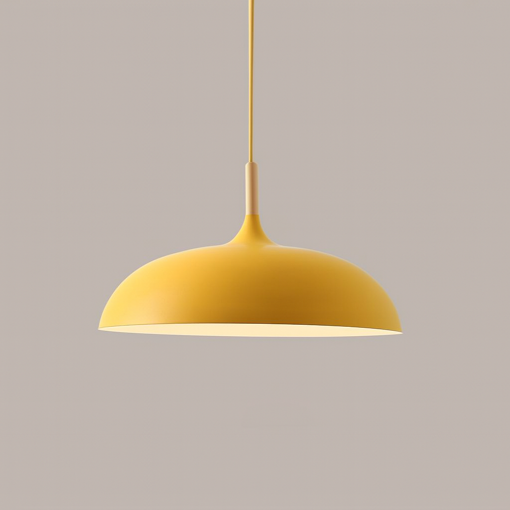 Hanglamp Pastel Aluminium Hout Retro Koepel Bol E27 Kinderkamer Woonkamer