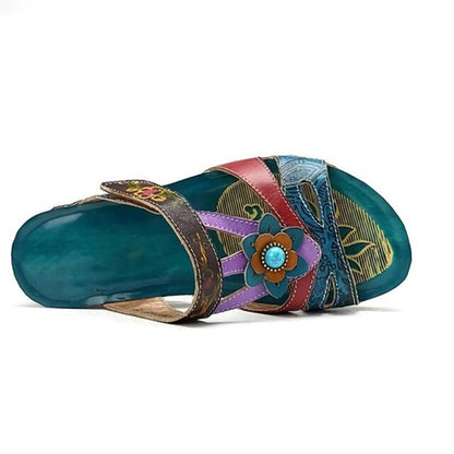 Orthopedische Sandalen Etnisch Bloemen Design Comfortabel