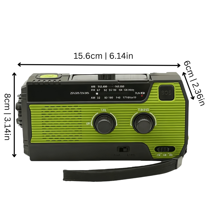 Noodradio Met Zonnepaneel Handcrank En 4000mAh Powerbank AM FM Weer Radio Met Zaklamp SOS Alarm En USB Opladen Voor Outdoor En Noodsituaties