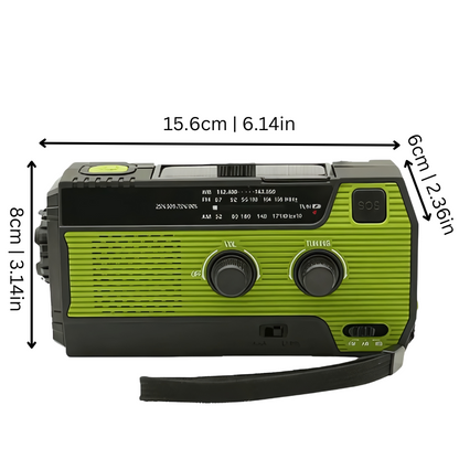 Noodradio Met Zonnepaneel Handcrank En 4000mAh Powerbank AM FM Weer Radio Met Zaklamp SOS Alarm En USB Opladen Voor Outdoor En Noodsituaties