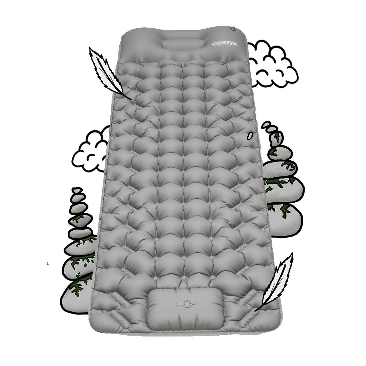 Zelfopblazende Slaapmat met Geïntegreerde Pomp voor Outdoor Camping Wandelen