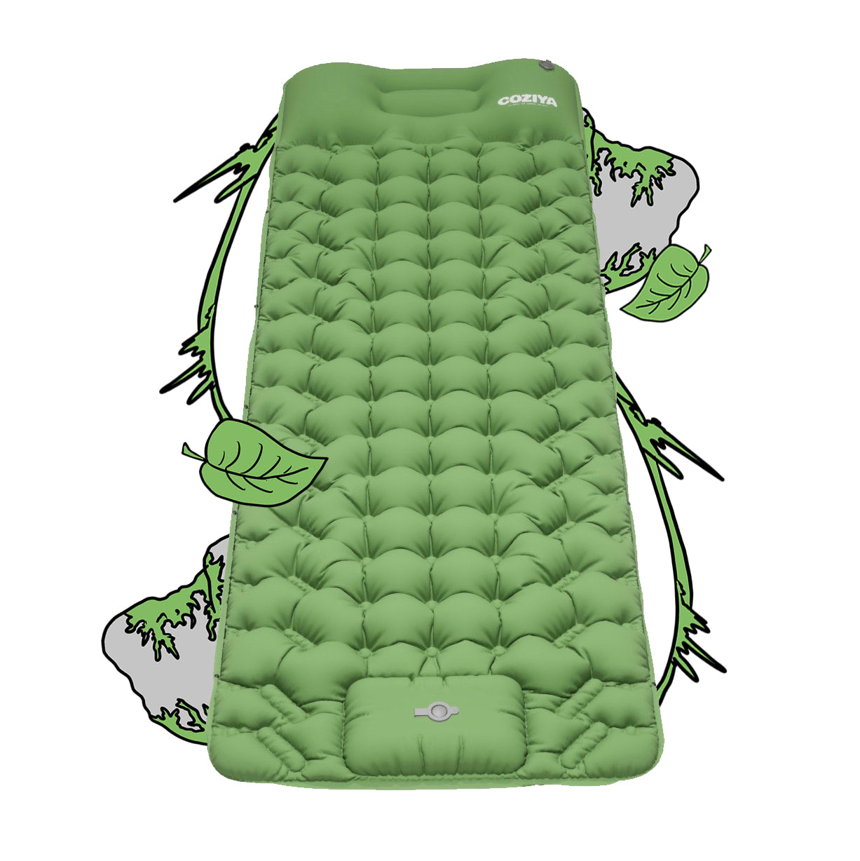 Zelfopblazende Slaapmat met Geïntegreerde Pomp voor Outdoor Camping Wandelen