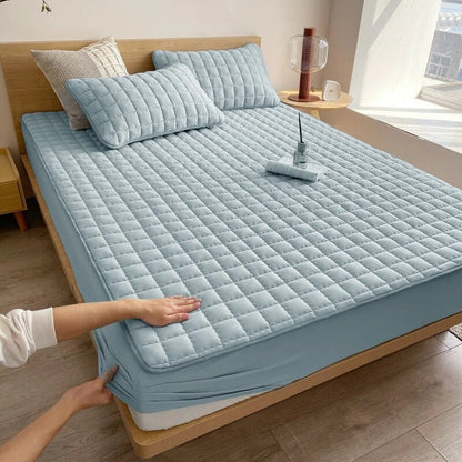 Premium Matrashoes met Ademende Stof – Beschermt Matras & Verbetert Slaapcomfort – Wasbaar & Hygiënisch – Grijs Beige Wit Blauw