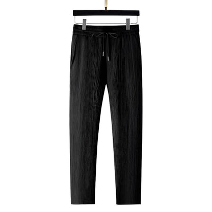 Matthijs | Katoenen polo & pantalon set in de kleur Zwart voor heren in Formal stijl ideaal voor de lente.