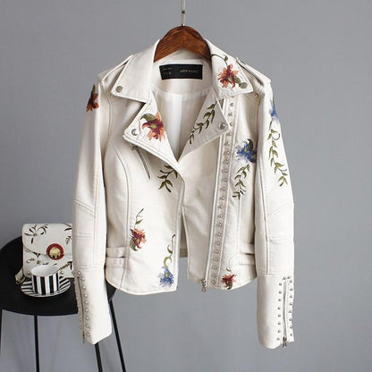 Maudna | Leren Dames Jas in de kleur Beige voor dames in stijl ideaal voor de herfst.