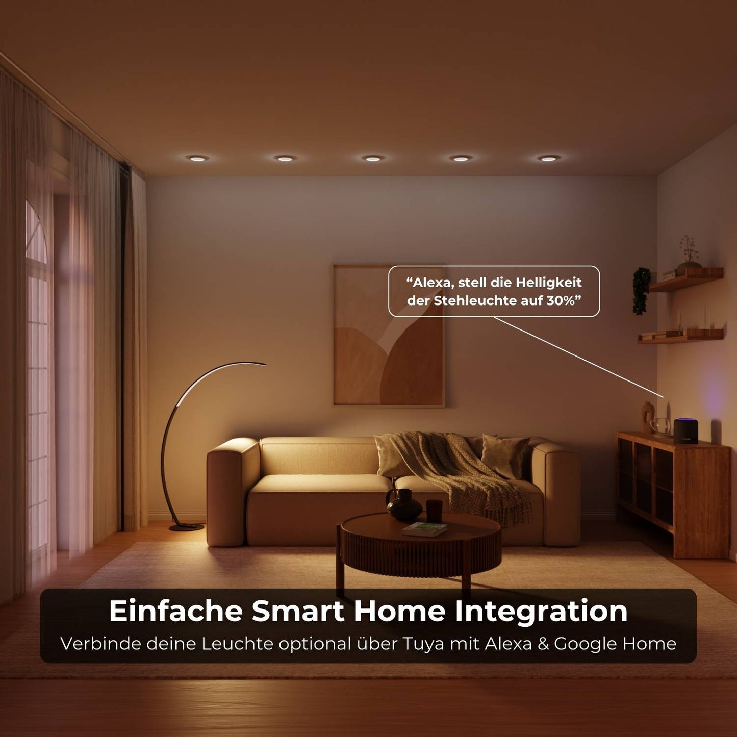 Vireon Booglamp – Minimalistische Design Vloerlamp voor Woonkamer & Leeshoek