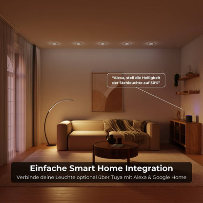 Vireon Booglamp – Minimalistische Design Vloerlamp voor Woonkamer & Leeshoek