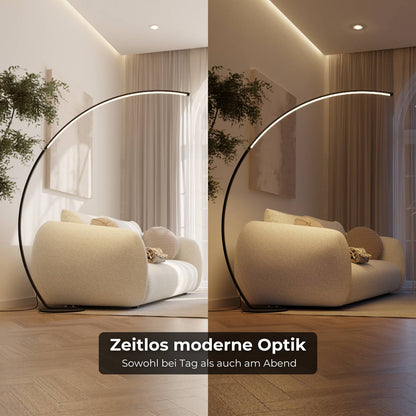 Vireon Booglamp – Minimalistische Design Vloerlamp voor Woonkamer & Leeshoek